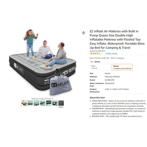 EZ Inflate Air Mattress