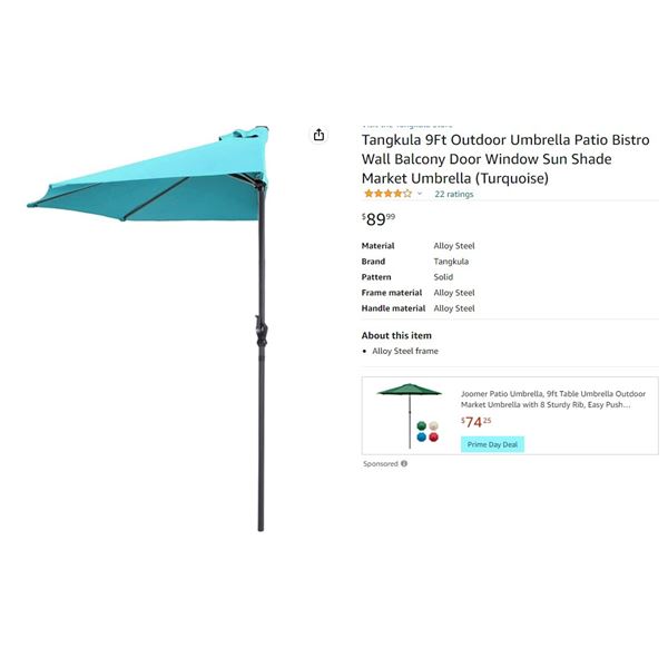 Tangkula 9Ft Outdoor Umbrella Patio