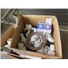 Image 2 : Qty 2 Boxes PVC Pipe, Fittings, Tee's, Elbows, etc & Wire Mesh Hose, PVC Cement, etc
