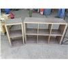 Image 2 : Qty 4 Storage Shelves: Pressboard 2 & 6 Section, White Wire 3 Section & Black Metal