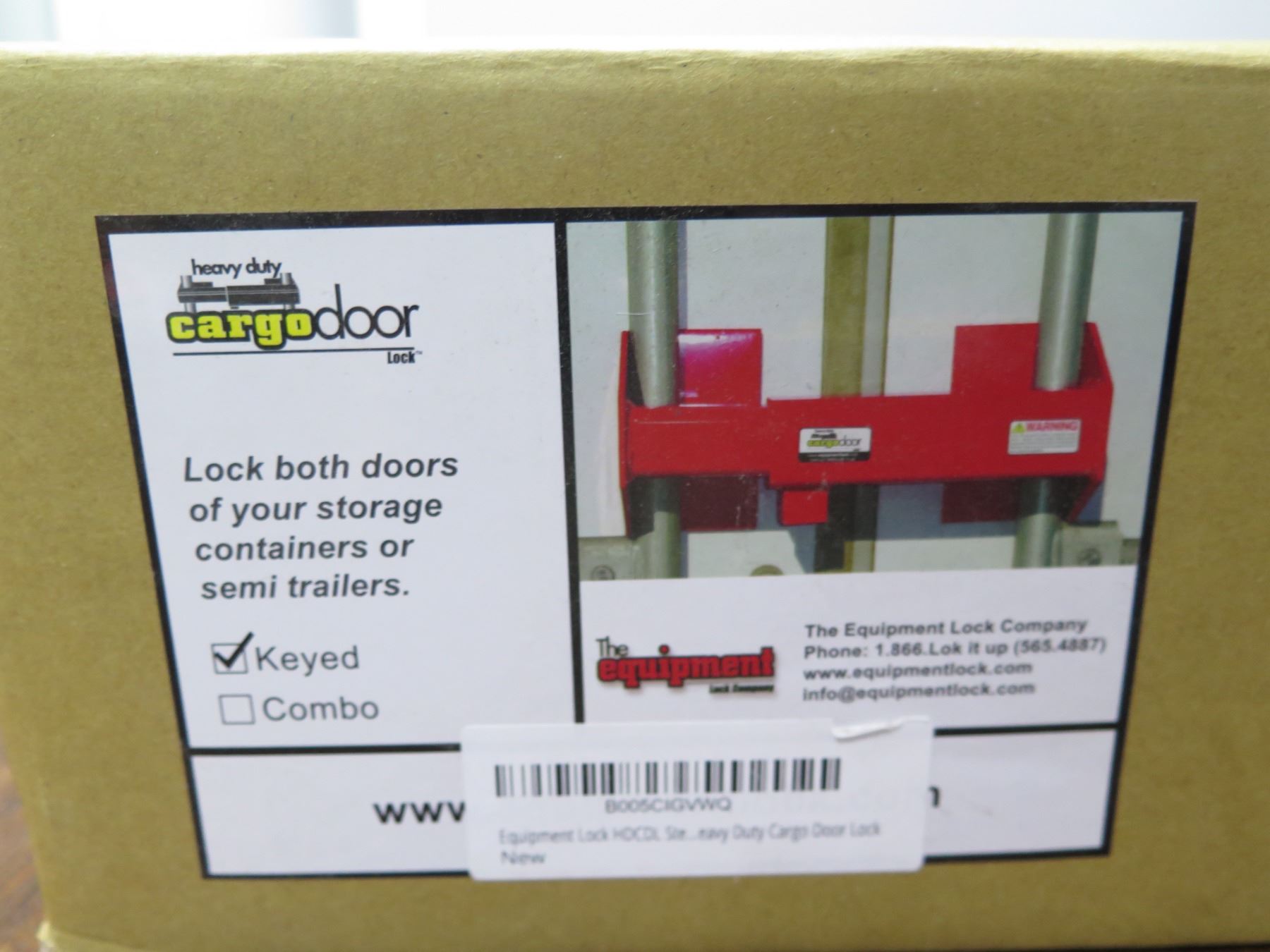 Equipment Lock Company Heavy Duty Cargo Door Keyed Lock in Box