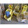 Image 2 : Multiple Rolling Cleaning Janitorial Mop Buckets w/ Wringers & Mops