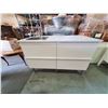 Image 1 : 3 DRAWER VANITY WITH GLACIER BAY STAINLESS STEEL SINK 48X19X32-1/2" (LEGS NEED REPAIR)