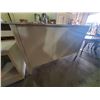 Image 1 : 3 DOOR MODERN LACQUERED SIDE CABINET 54X18X31-1/2" (MISSING SHELVES)