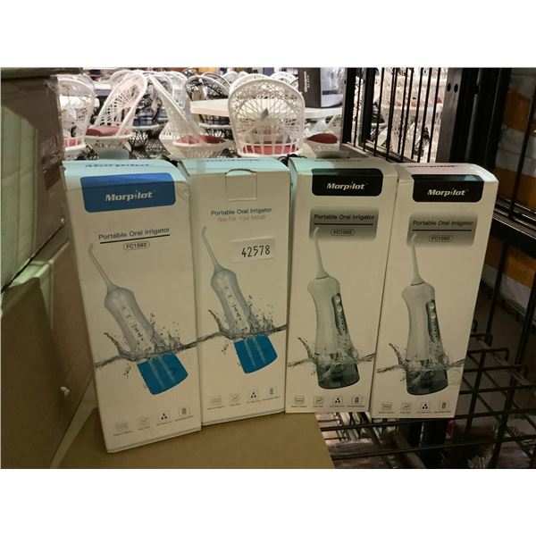 *ALL NEW* 4 MORPILOT 2 BLACK 2 BLUE PORTABLE ORAL IRRIGATORS