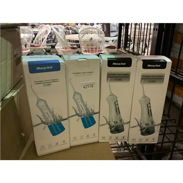 *ALL NEW* 4 MORPILOT 2 BLACK 2 BLUE PORTABLE ORAL IRRIGATORS