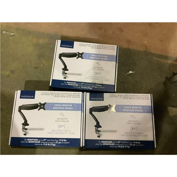 3 INSIGNIA SINGLE MONITOR MOUNTS