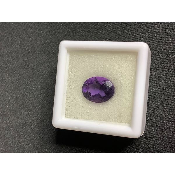 DARK AMETHYST 3.90CT, 10.89 X 8.73 X 6.65MM, OVAL CUT, LOUPE CLEAN, AFRICA, UNTREATED