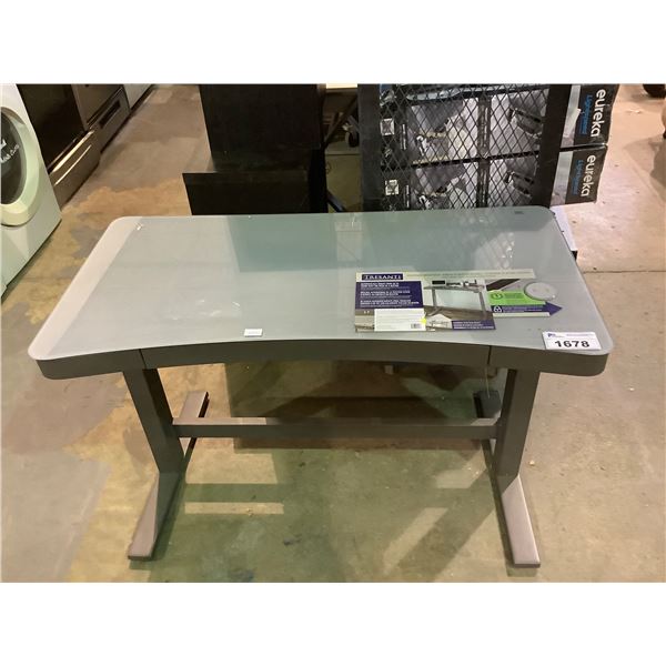 *TESTED WORKING* TRESANTI ADJUSTABLE HEIGHT, WIRELESS CHARGING & 2 USB OUTLET SINGLE DRAWER DESK