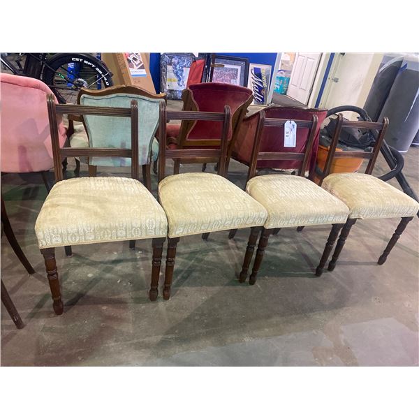 4 ANTIQUE DINING CHAIRS