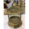 Image 2 : ANTIQUE BRASS BIRD CAGE