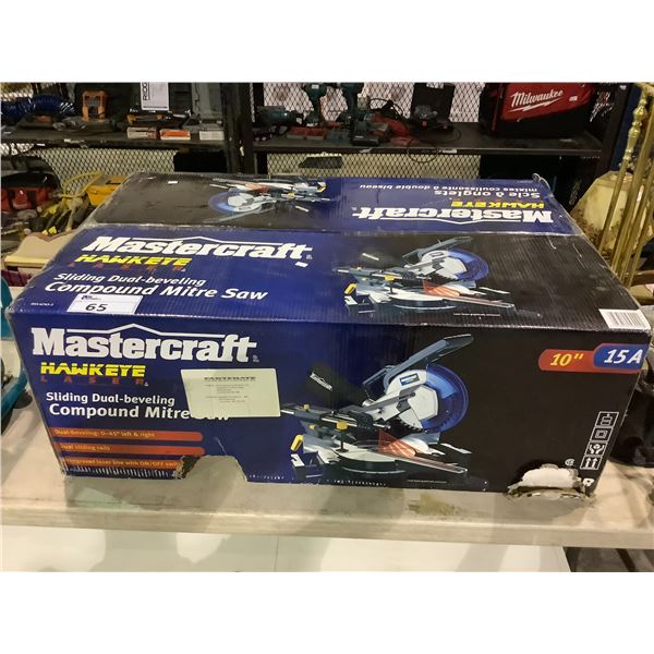 *NEW IN BOX* MASTERCRAFT HAWKEYE LASER SLIDING DUAL-BEVELING COMPOUND MITRE SAW MODEL 055-6745-2