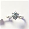 Image 1 : 10K  WHITE MOISSANITE(1CT) RING SIZE 6