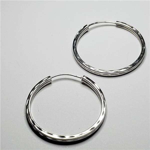 SILVER HOOP EARRINGS