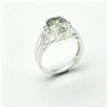 Image 2 : SILVER GREEN AMETHYST CZ(4.5CT) RING SIZE 10