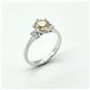 Image 2 : SILVER MOISSANITE (1.5CT) RING SIZE 10