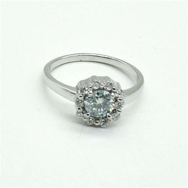 SILVER MOISSANITE (1.35CT) RING SIZE 10