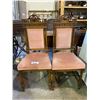 Image 1 : PAIR OF CARVED VINTAGE DINING CHAIRS