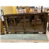 Image 2 : VINTAGE GLASS FRONT DISPLAY CABINET (MISSING SHELVES)