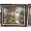 Image 2 : 2 FRAMED OIL ON CANVAS LANDSCAPE PRINTS