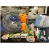 Image 2 : ASSORTED CLEANING SUPPLIES INCLUDING; MICROFIBRE CLOTHES, SCRUB BRUSHES, LOTION & MORE
