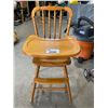 Image 1 : VINTAGE WOODEN BABY HIGH CHAIR