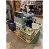 Image 2 : PALLET OF ASSORTED ITEMS INCLUDING; TOOLS, TAPE, ADHESIVE & MORE