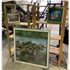 Image 1 : ASSORTED ITEMS INCLUDING; FRAMED OIL ON CANVAS, SHELVING UNITS & OTHER FRAMED ART