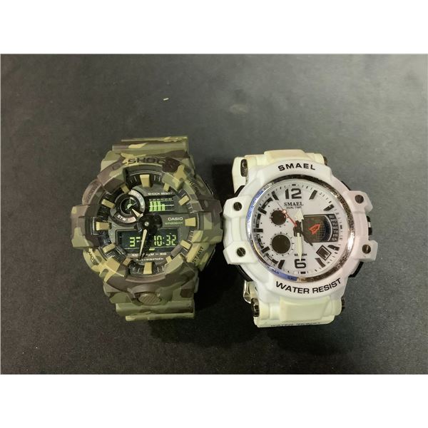 2 WRIST WATCHES; G-SHOCK AND SMAEL