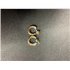 Image 1 : STAMPED 375 (9K) 2 TONE GOLD HOOP EARRINGS