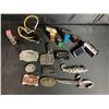 Image 2 : SLING SHOT, LIGHTERS, BELT BUCKLES AND DECORATIVE KNIFE