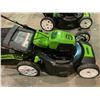 Image 2 : GREENWORKS PRO 21" RECHARGEABLE BRUSHLESS LAWNMOWER WITH CHARGER, BATTERY, AND REAR GRASS CATCHER