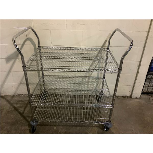 NEW 3 TIER CHROME MOBILE 36" X 24" CART