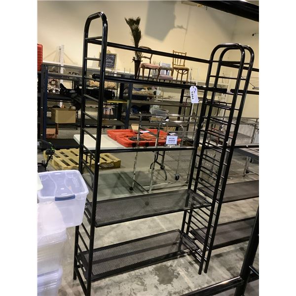NEW BLACK 48"W X 18" X 84" CLOTHING/TEXTILE STATIONARY SHELVING