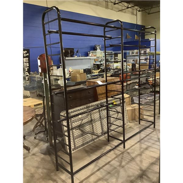 NEW BLACK DOUBLE SIZE  95" X 18" 86" TEXTILE/CLOTHING RACK