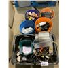 Image 1 : 1 TOTE, AND 4 PAILS OF ASSORTED TOOLS, AND PLUMBING SUPPLIES