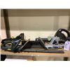 Image 1 : SHELF LOT OF ASSORTED YARDWORKS, MCCULLOCH ELECTRIC HEDGE TRIMMERS, ELECTRIC CHAINSAW, AND MORE