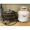 Image 1 : 20" APPROX DIAMETER PROPANE PORTABLE FIREPIT WITH PROPANE TANK