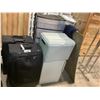 Image 1 : ASSORTED LUGGAGE, COOLERS PLASTIC ORGANIZERS, AND BREAKER PANEL