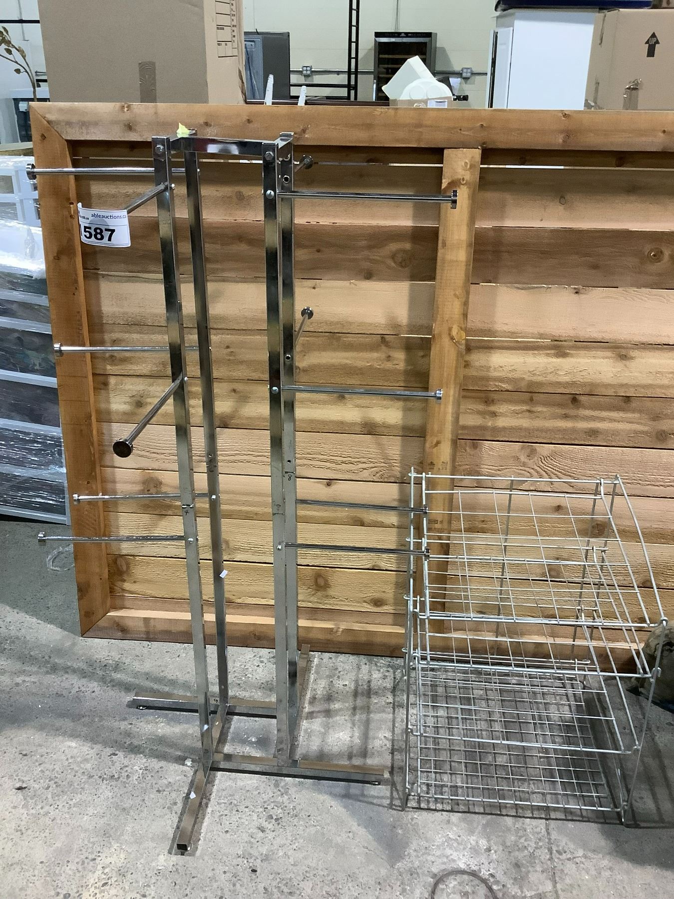 Finish Line Rack CHROME FINISH DISPLAY RACK AND MESH RACK - Able Auctions