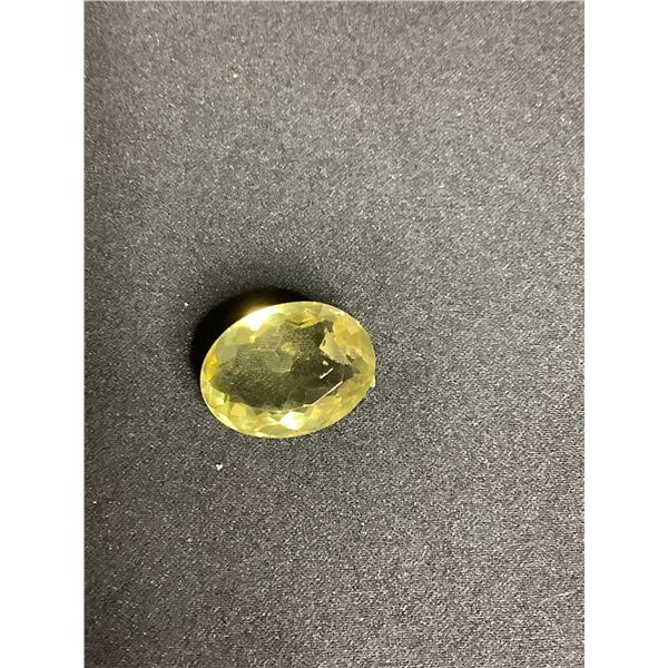 LEMON TOPAZ 18.92CT, 21.00 X 15.63 X 9.07MM, OVAL CUT, EYE CLEAN, BRAZIL, UNTREATED