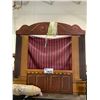 Image 2 : PUPPET STAGE BOOTH, SMALL AREA RUG, STOOL, AND MORE