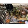 Image 2 : SHELF LOT OF PASTRY SERVERS, COPPER ITEMS, DISHWARE, AND MORE