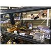 Image 1 : SHELF LOT OF RAWLINGS, WILSON BASEBALLS ASSORTED BRAND BASEBALL GLOVES OLD HICKORY BASEBALL BAT