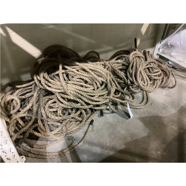 LARGE LOT OF ASSORTED ROPE