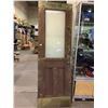 Image 1 : SOLID WOOD DOOR WITH GLASS MEASURES 90" X 29"