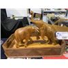 Image 1 : 2 WOODEN CARVED ELEPHANTS