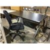 Image 1 : MODERN WOOD AND METAL DESK WITH ROLLING MESHBACK CHAIR