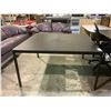 Image 1 : 55" X 55" X 29" METAL AND WOOD TABLE