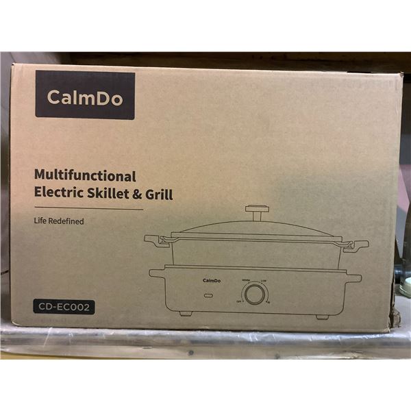 *NEW* CALMDO MULTIFUNCTIONAL ELECTRIC SKILLET & GRILL CD-EC002